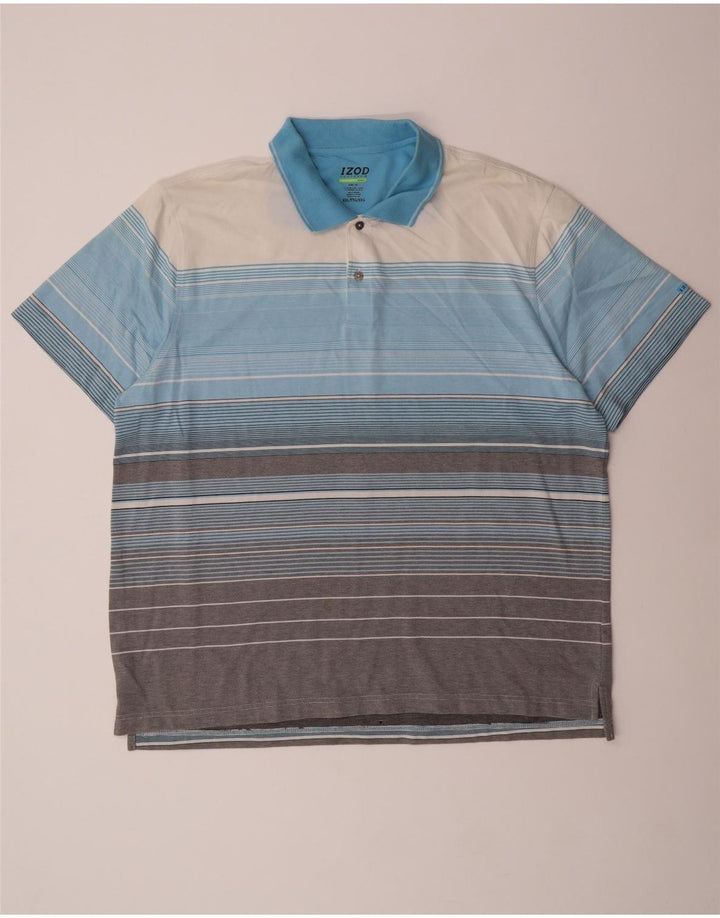 Izod Polo de golf para hombre 2XL Algodón a rayas multicolor