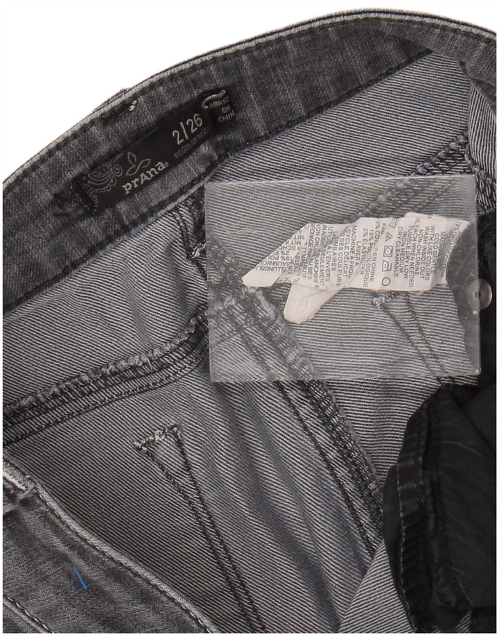 PRANA Jeans ajustados de talle medio para mujer US 2 XS W26 L31 Algodón gris