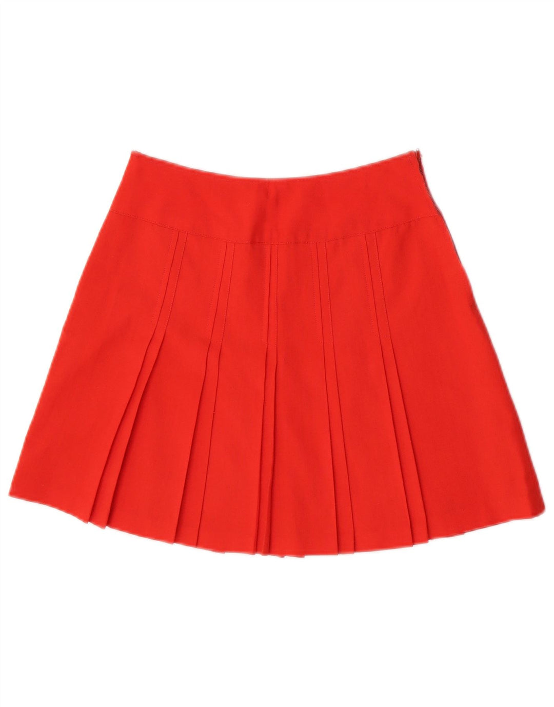 Vintage mujer mini falda plisada IT 40 Pequeño W26 Rojo