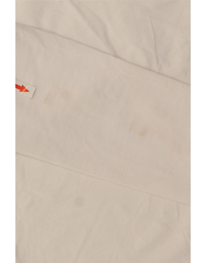 Zara Mujer Top Manga Larga UK 42 Medio Algodón Blanco