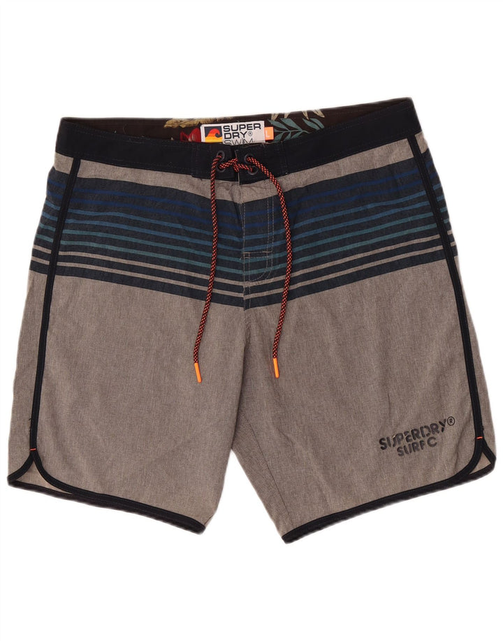 Superdry Bañador Regular Gráfico Para Hombre Poliéster A Rayas Gris Grande