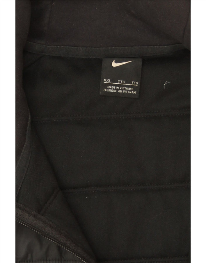 Nike Chaqueta acolchada con capucha para hombre UK 44 2XL Poliéster negro