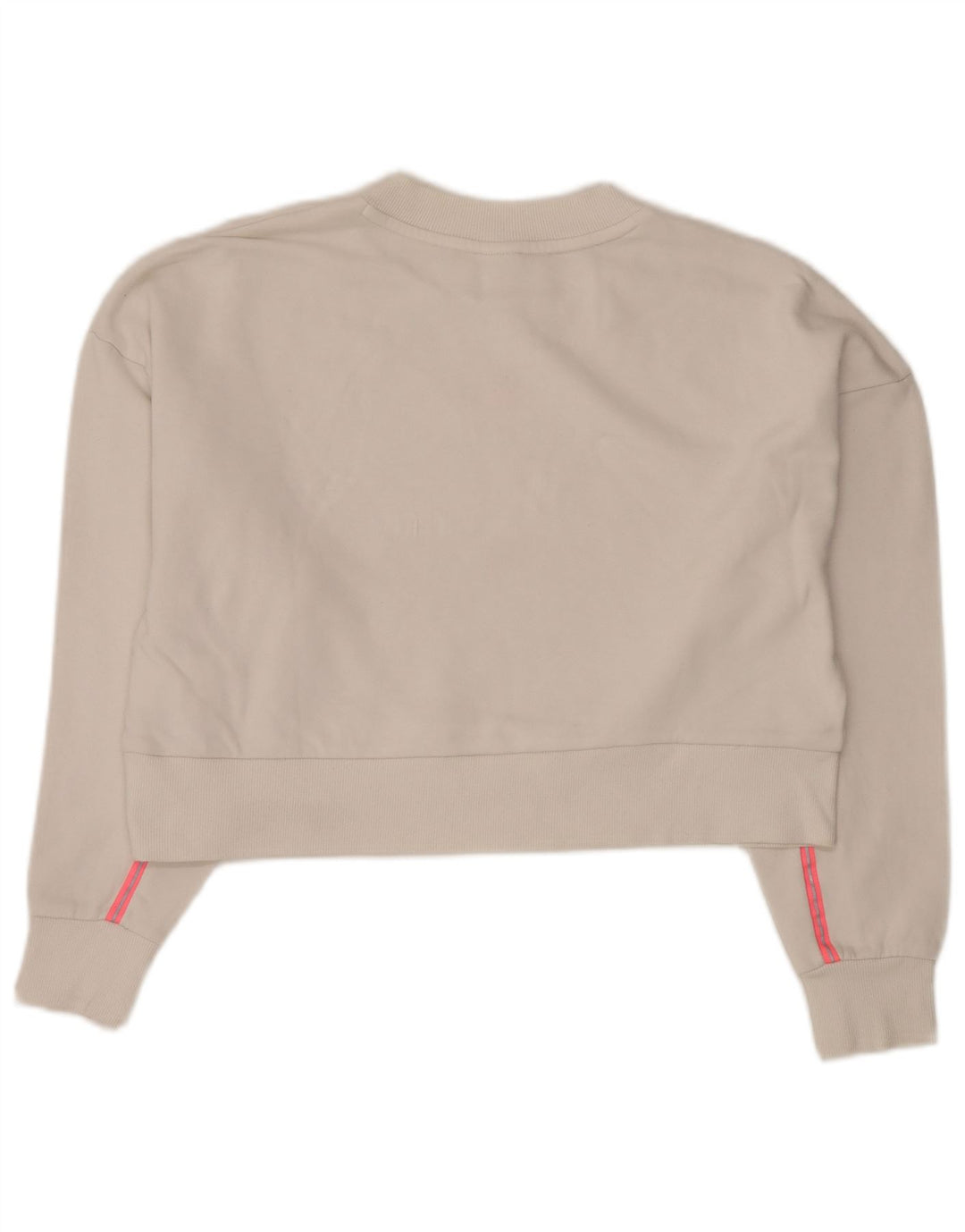 PUMA Sudadera corta extragrande para mujer UK 14 Medium White Cotton