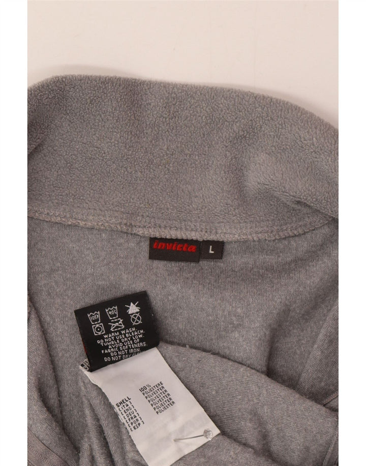 Jersey de forro polar con cuello y cremallera para hombre Invicta Poliéster gris grande