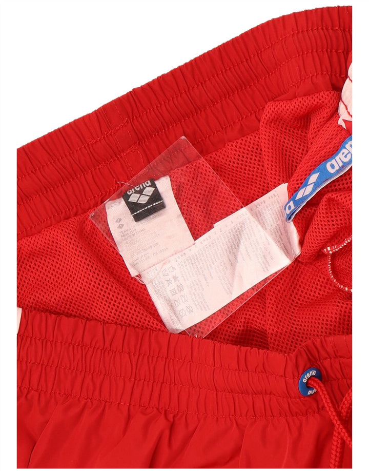 Arena Shorts De Baño Con Gráficos Para Hombre Poliéster Color Block Rojo Grande