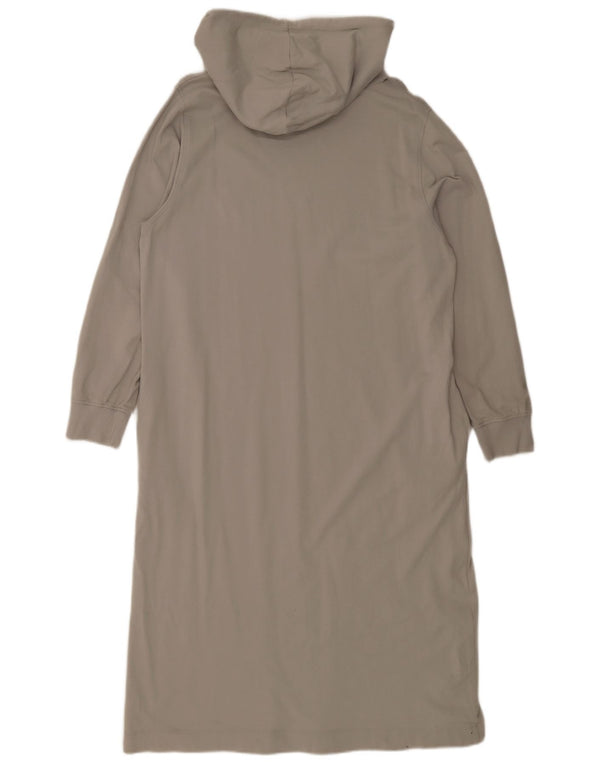 Zara Vestido Con Capucha De Manga Larga Para Mujer UK 46 Grande Gris