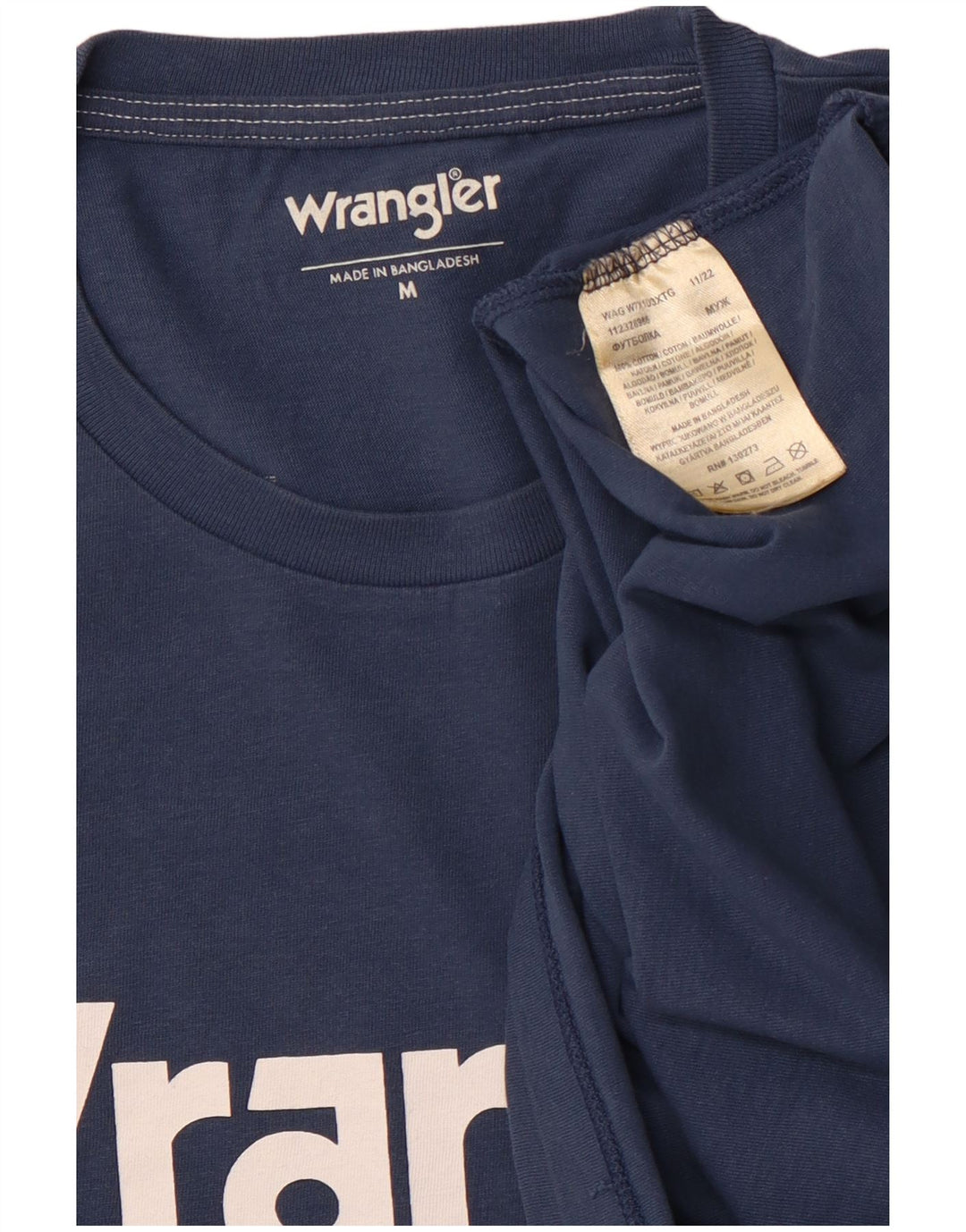 WRANGLER Camiseta gráfica para hombre Top Medium Azul marino Algodón
