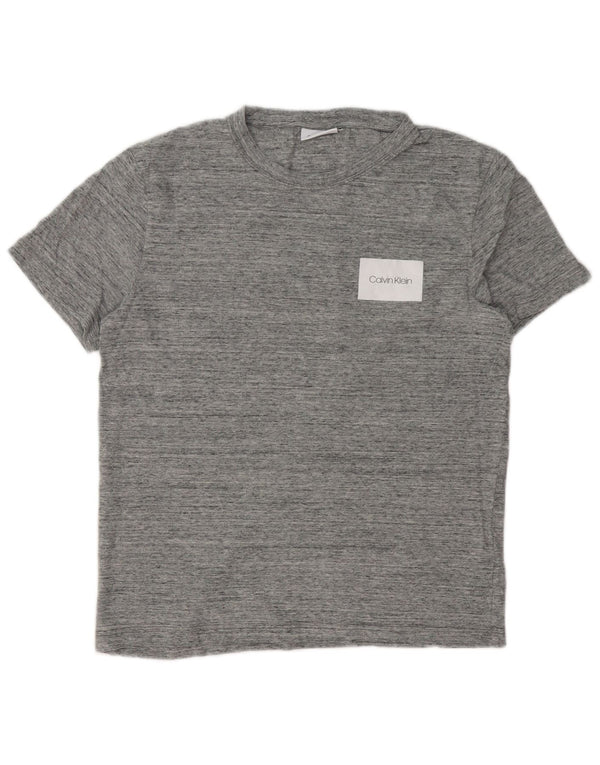 Calvin Klein Jeans Camiseta para hombre Top grande de algodón moteado gris