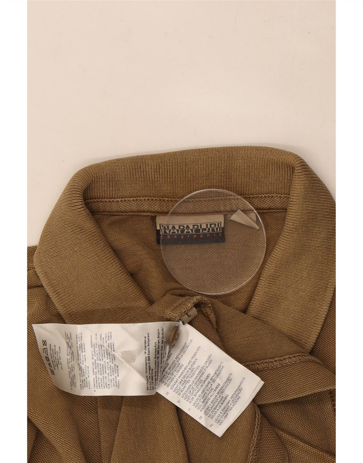 Napapijri Polo para hombre grande marrón