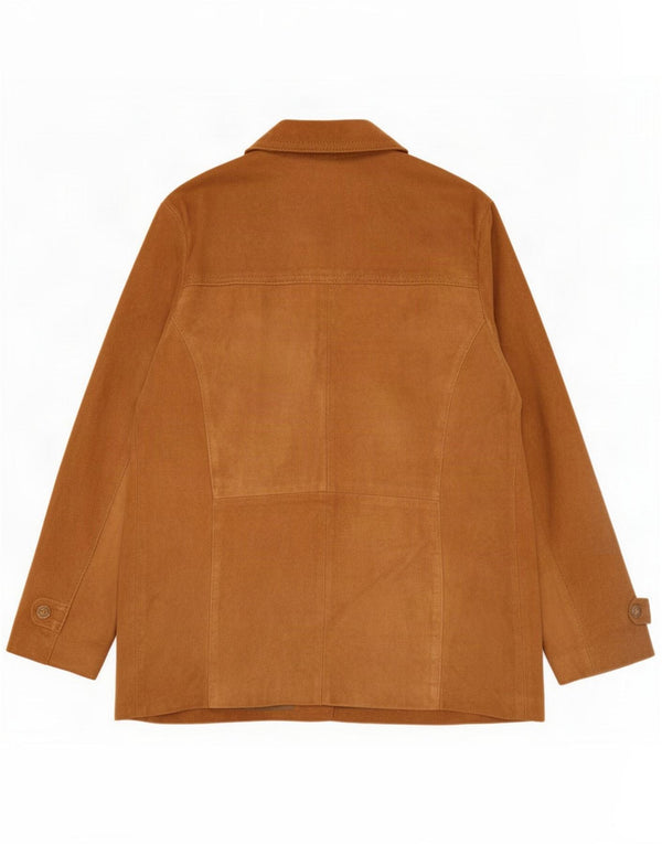 Chaqueta de ante vintage para mujer UK 40 XL Beige