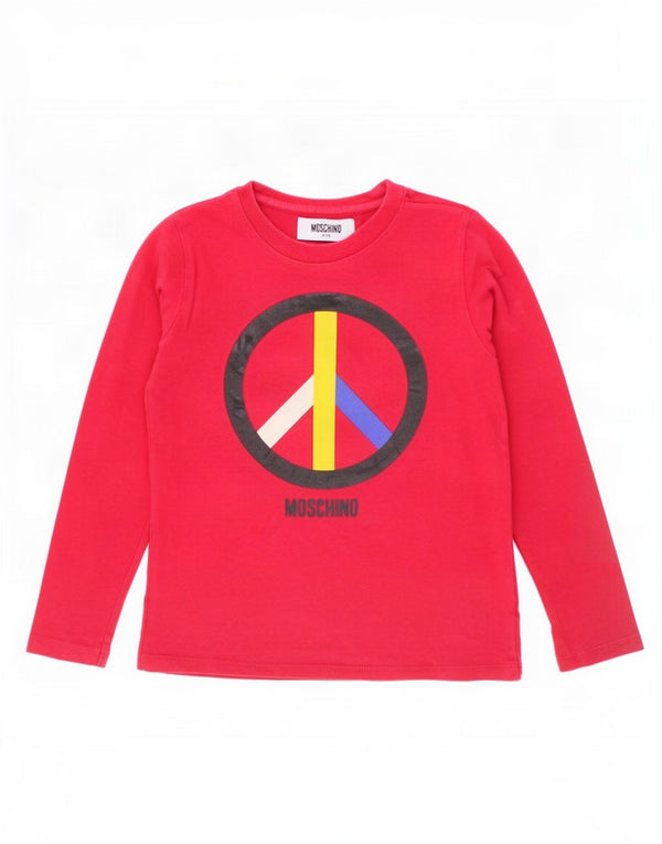 Moschino Boys Graphic Top Manga Larga 5-6 Años Rojo
