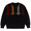 Vintage hombres tortuga cuello jumper suéter grande negro geométrico nueva lana