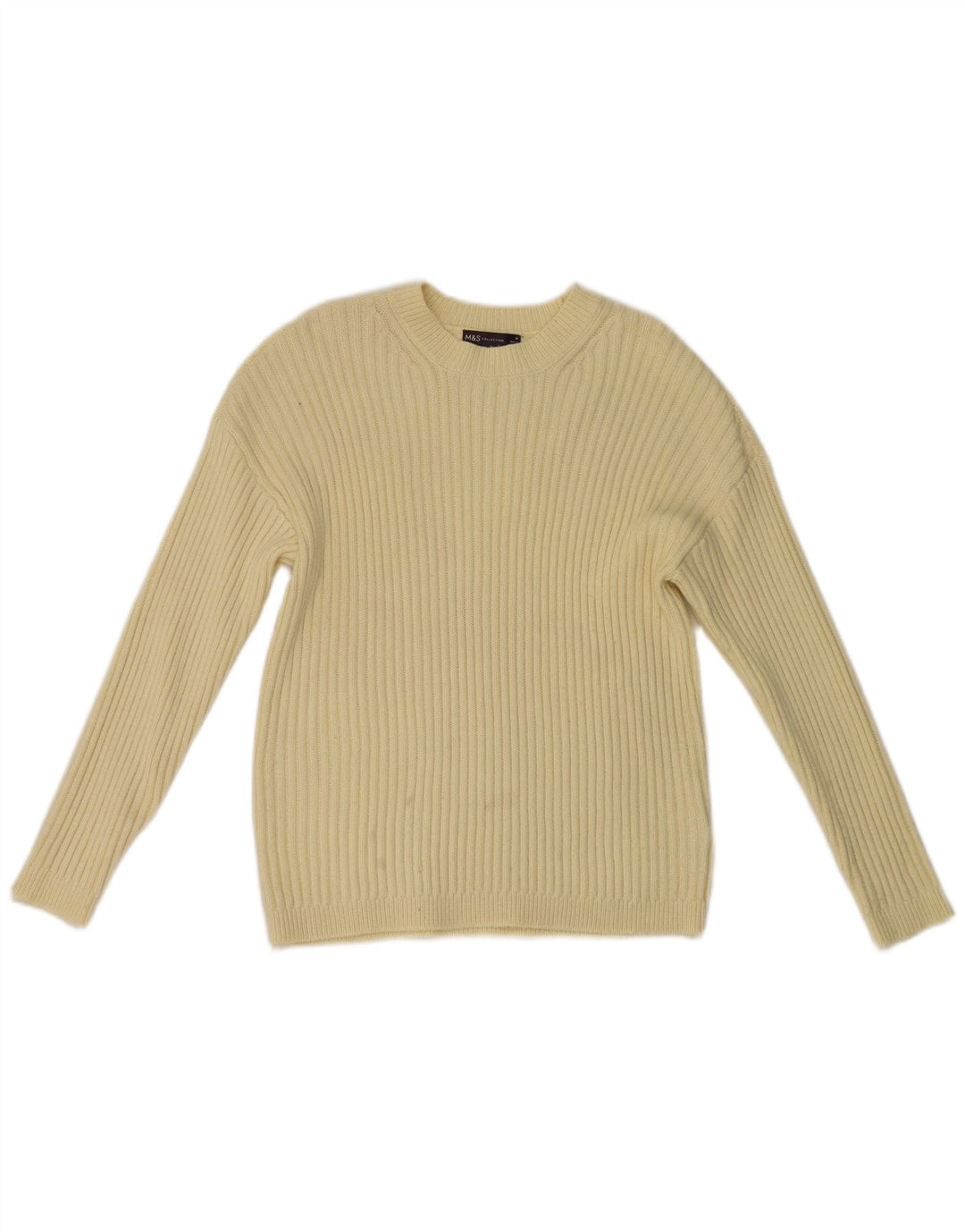 Marks & Spencer - Jersey de cuello redondo para mujer, talla 40, color amarillo mediano