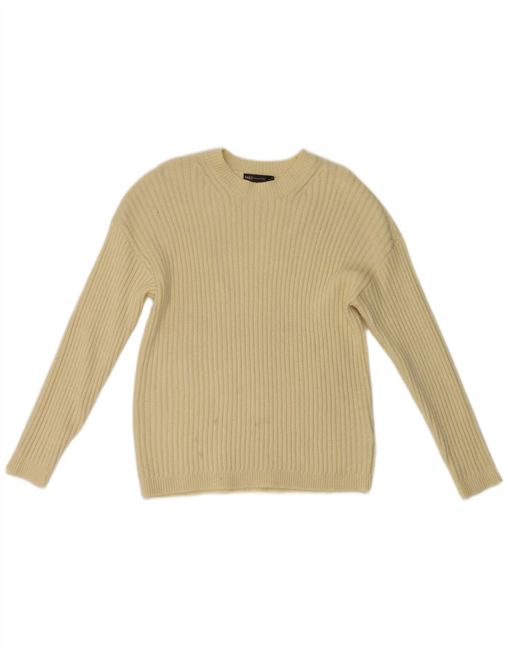 Marks & Spencer - Jersey de cuello redondo para mujer, talla 40, color amarillo mediano