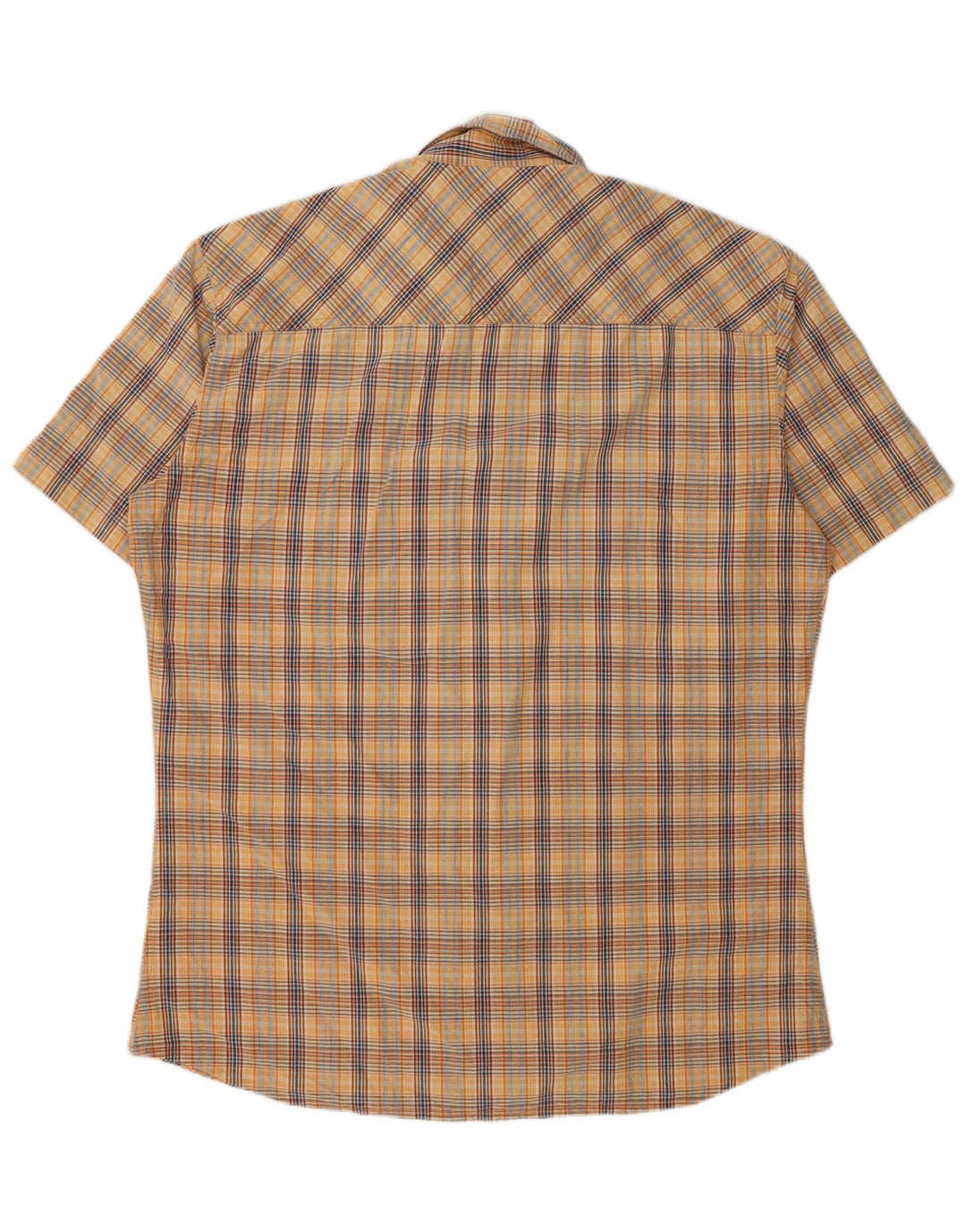Marlboro Classics Camisa de manga corta para hombre 2XL Beige Check