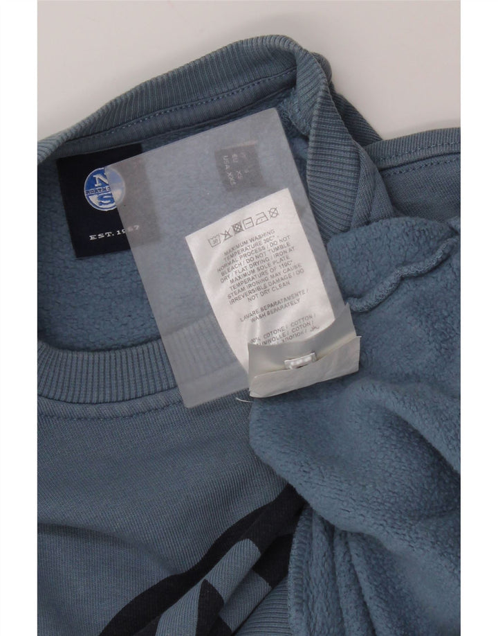 North Sails Hombre Sudadera Gráfica Jumper XS Algodón Azul