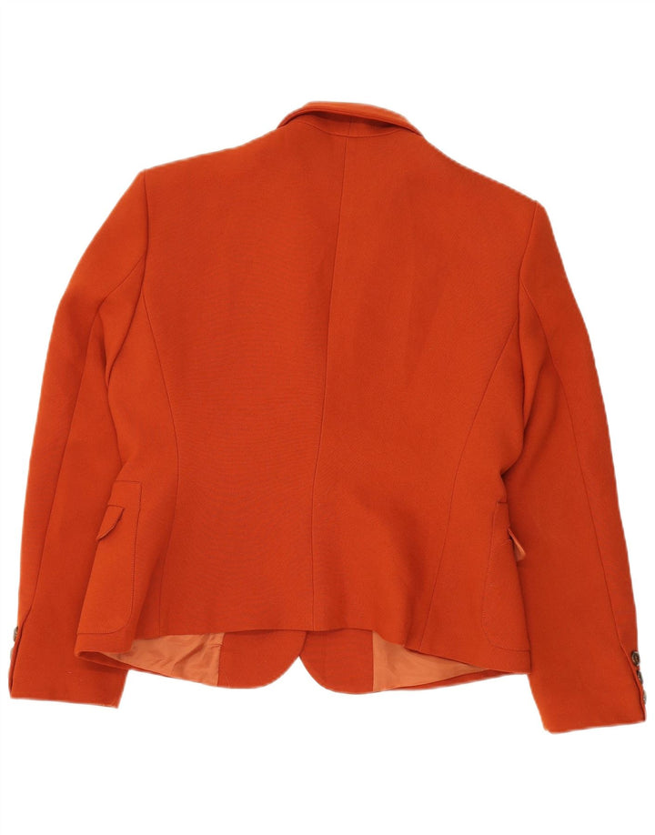 HALFON Chaqueta blazer de 1 botón para mujer IT 48 XL Poliéster naranja