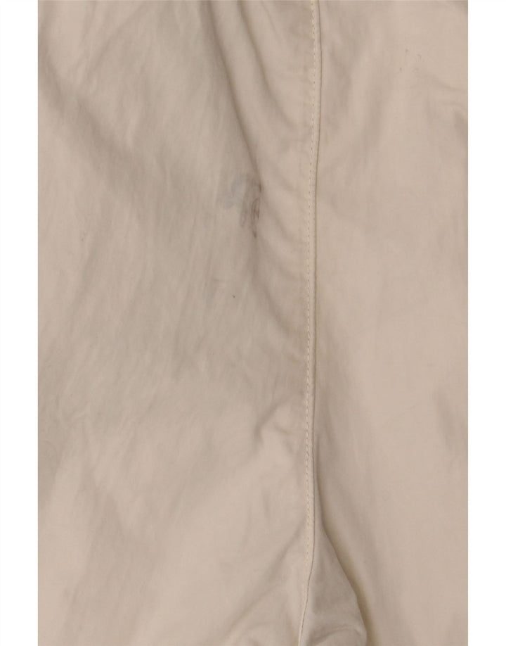 ZARA Hombre Shorts Cargo Large W32 Algodón Blanco