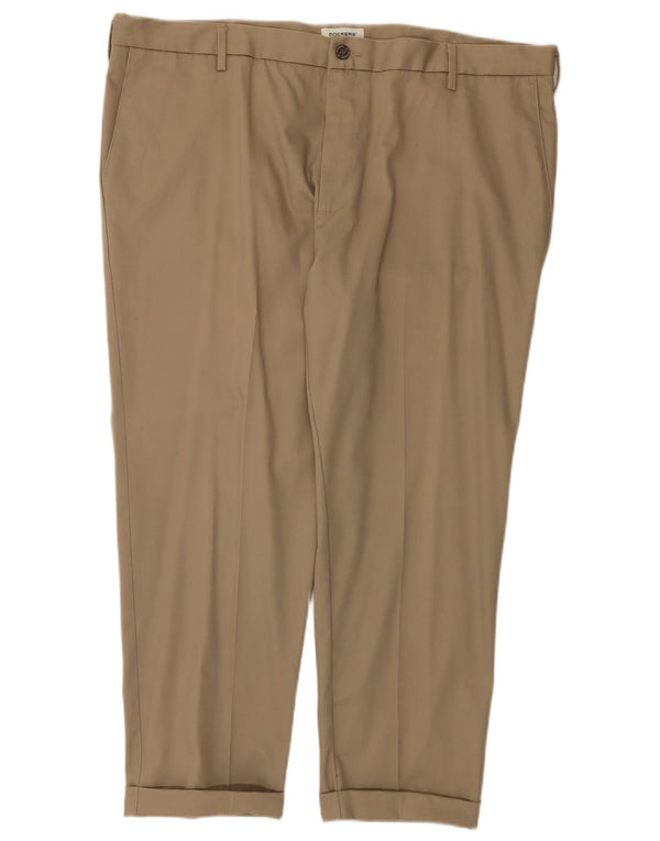 Dockers Pantalón chino de corte clásico para hombre W42 L26 Algodón beige