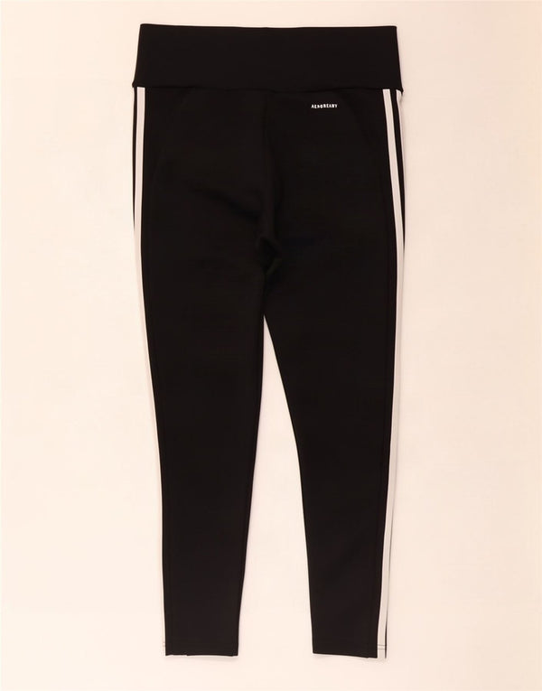 Adidas Womens Aeroready Leggings UK 12/14 Medium Black Polyester
