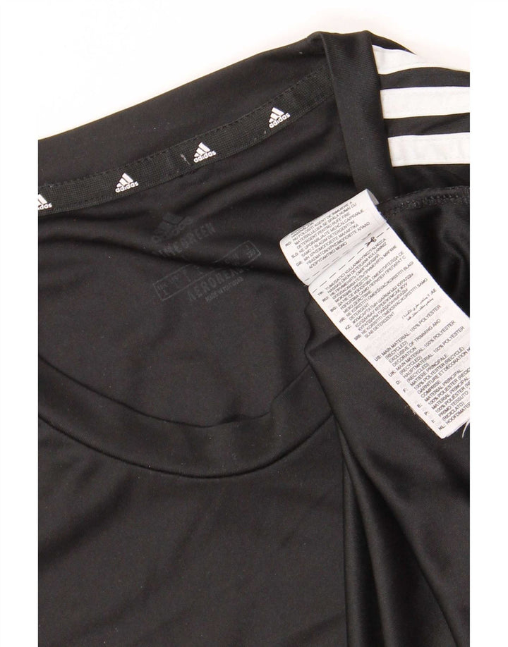 Adidas Hombre Camiseta Top Grande Negro Poliéster Deportes