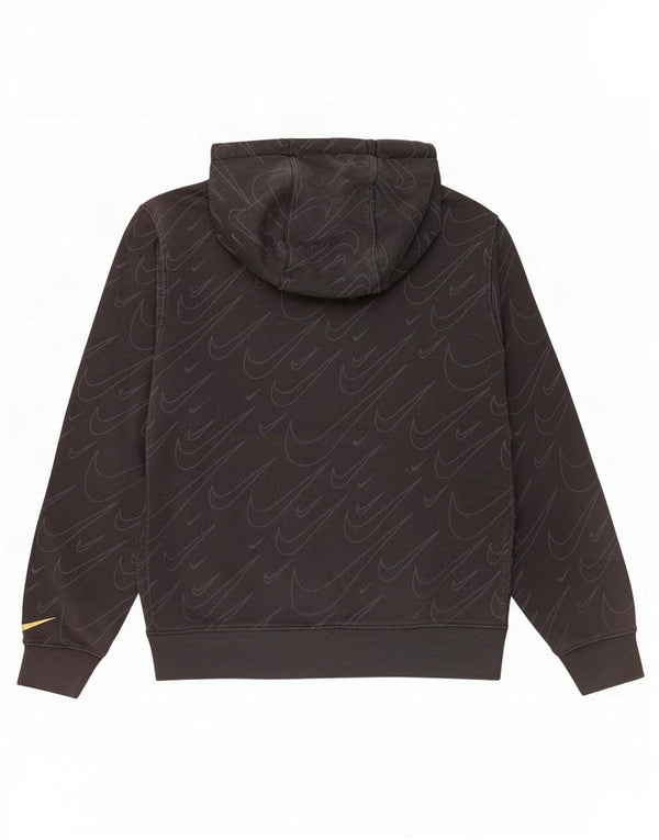 Nike Sudadera con capucha gráfica para hombre, talla pequeña, algodón negro