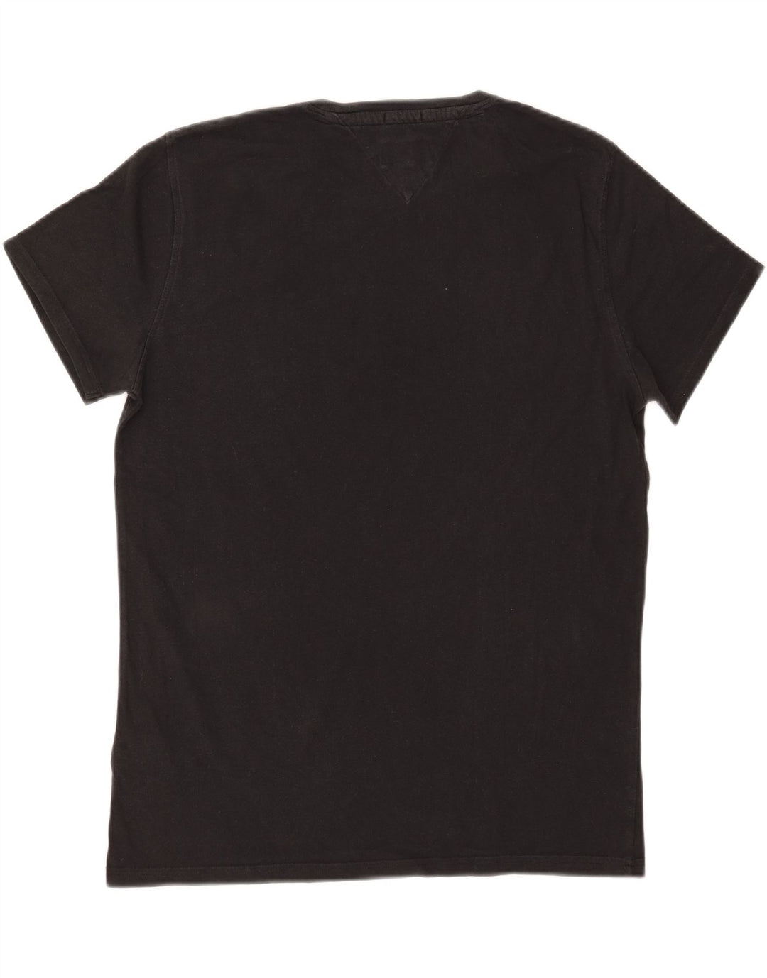 Tommy Hilfiger Camiseta Regular Fit para Hombre Top Medio Algodón Negro