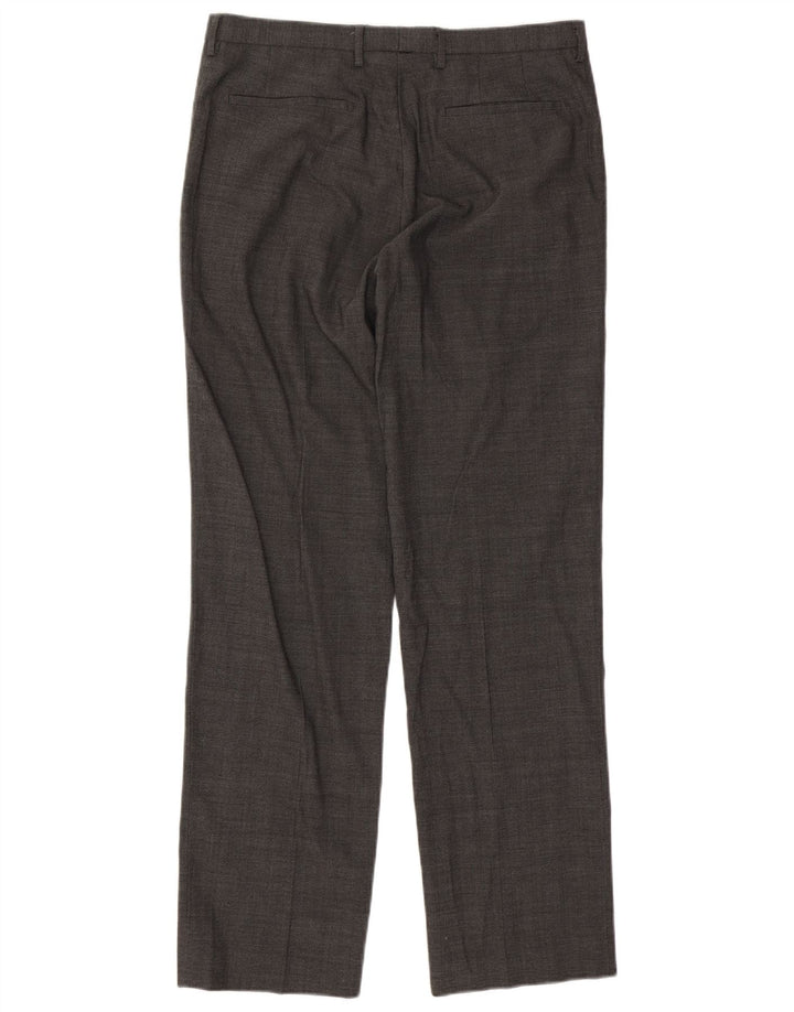 Marks & Spencer Pantalones de traje rectos Autograph para hombre W34 L33 Lana gris