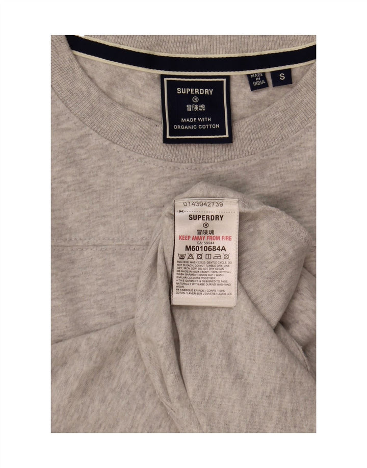 SUPERDRY Mens Top Long Sleeve Small Grey Cotton Vintage Superdry and Second-Hand Superdry from Messina Hembry 