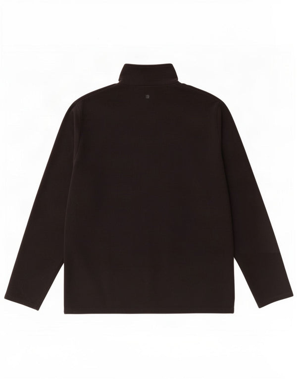 Mountain Warehouse Jersey de forro polar con cuello y cremallera para hombre 2XL Poliéster negro