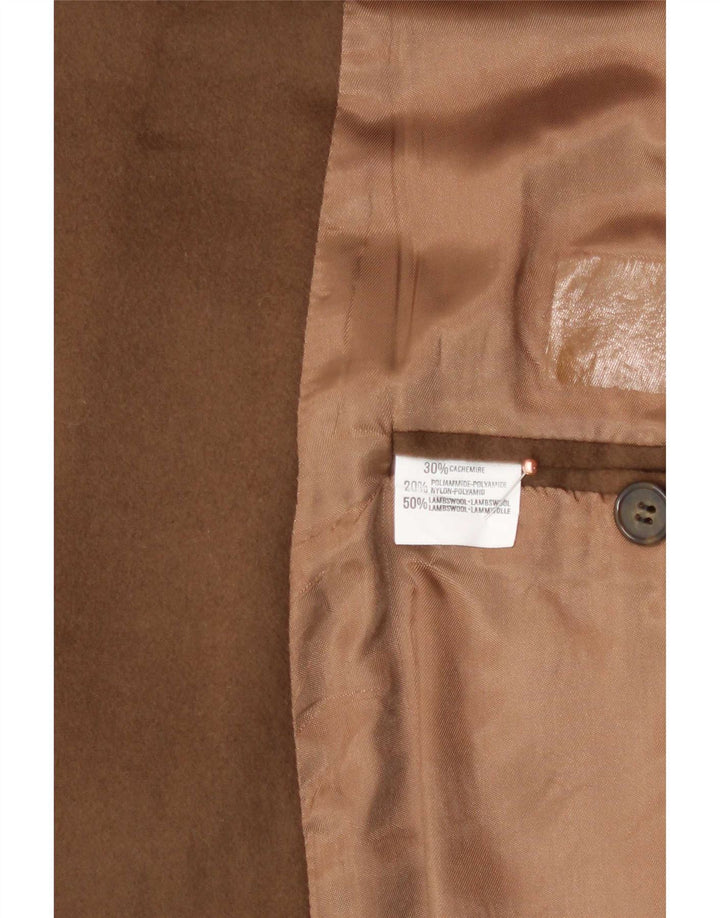 Chaqueta tipo blazer de 2 botones para hombre Elleci UK 40 Large Brown Lambswool