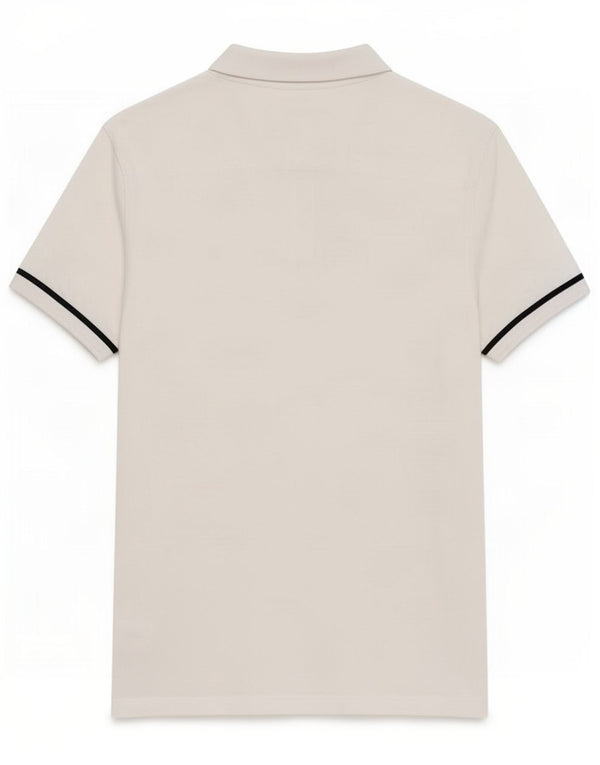 French Connection Polo para hombre de algodón blanco mediano