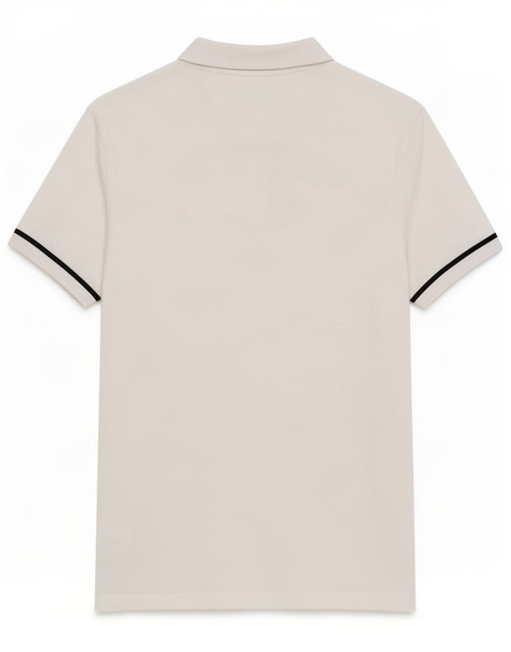 French Connection Polo para hombre de algodón blanco mediano