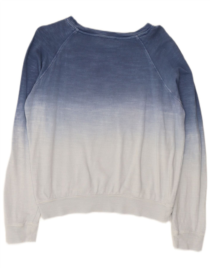 Marks & Spencer Sudadera tipo jersey para mujer UK 10 Small Blue Colourblock