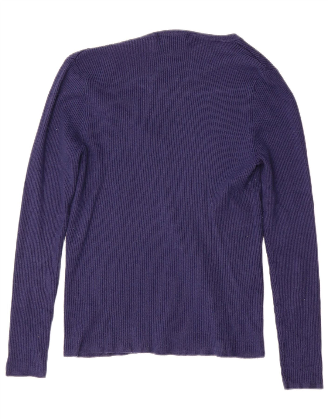 MARKS & SPENCER Suéter con cuello en V para mujer UK 10 Small Azul marino