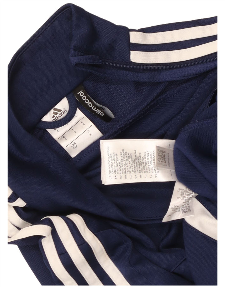 Adidas Mens Climacool Jersey Chándal Top Pequeño Azul Marino Colorblock