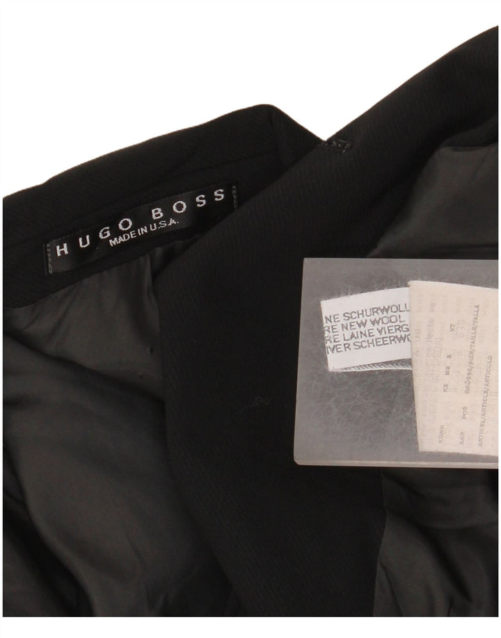 HUGO BOSS Chaqueta tipo blazer de 3 botones para hombre UK 40 Large Black New Wool