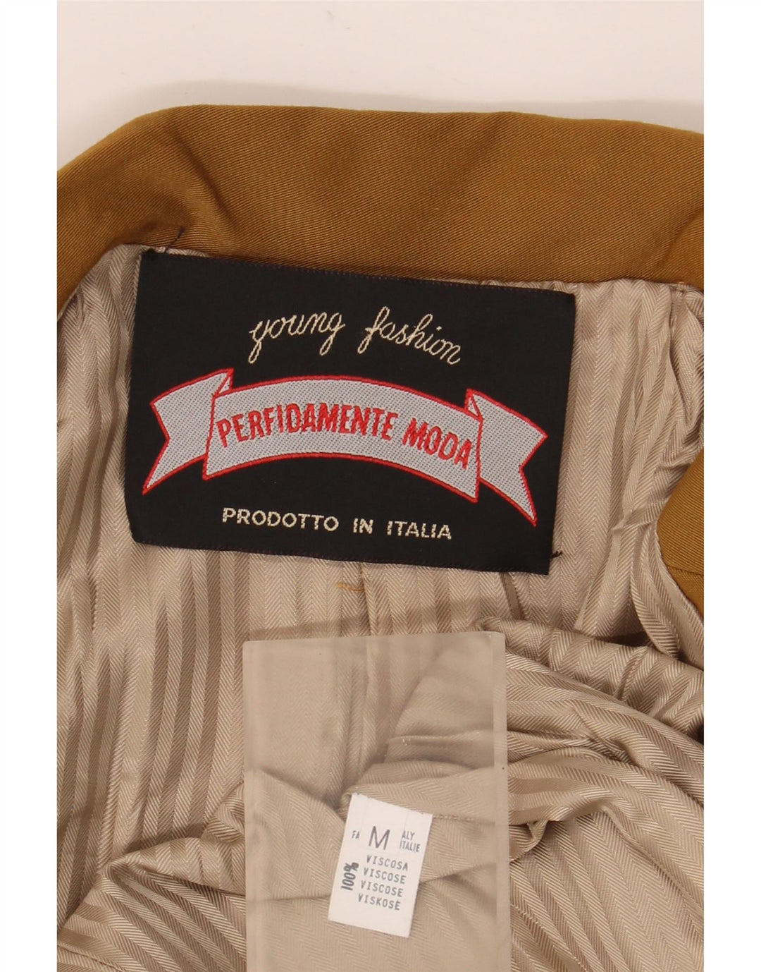 Vintage mujer 3 botones Blazer chaqueta Reino Unido 14 medio beige viscosa
