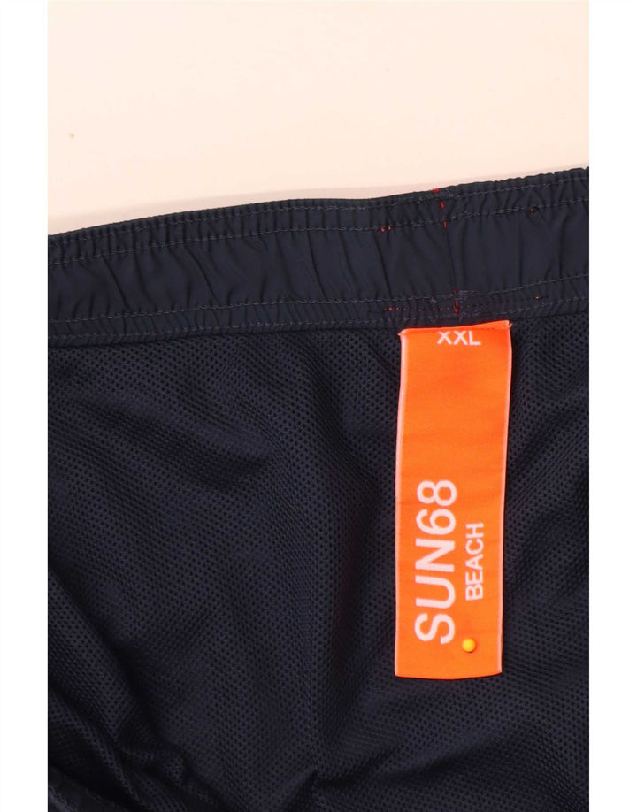 Sun68 Bañador Corto Hombre 2XL Azul Marino Poliéster
