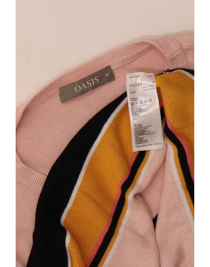 Oasis - Jersey con cuello barco para mujer, talla M, multicolor, a rayas