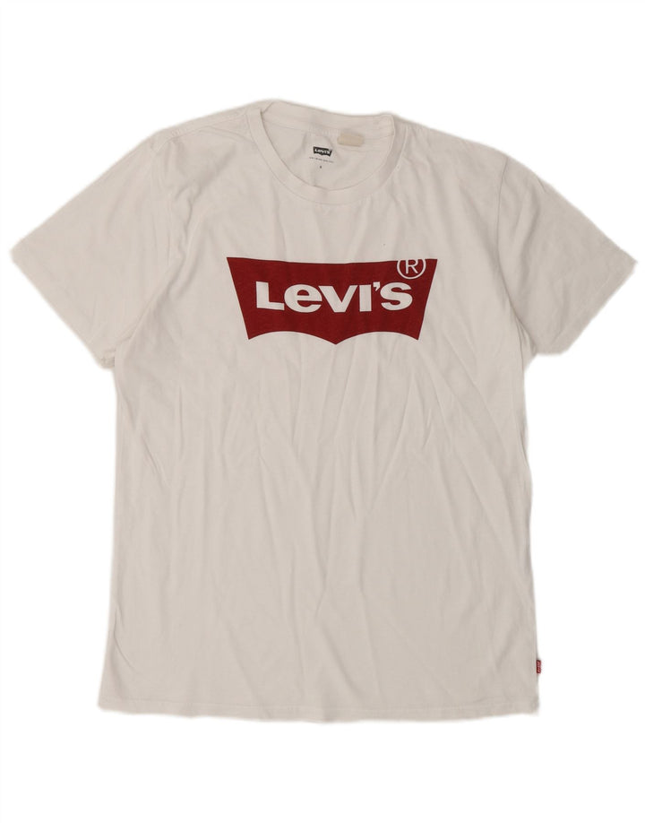 LEVI'S Mens Graphic T-Shirt Top Small White