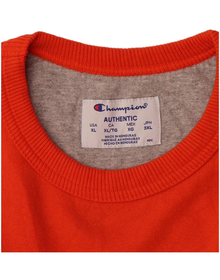 CHAMPION Mens Sweatshirt Jumper XL Orange Cotton