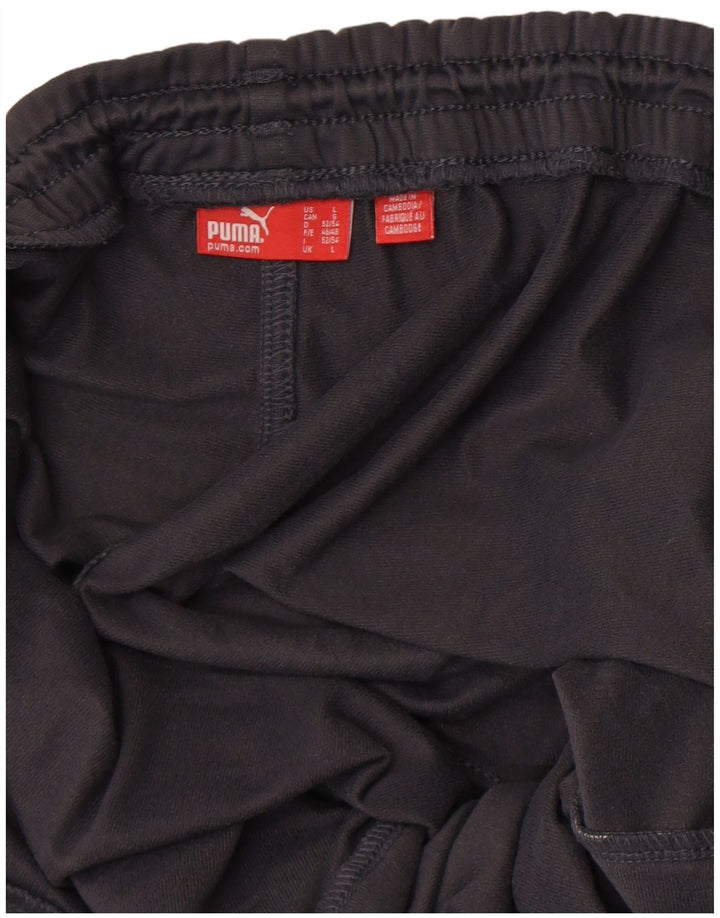 PUMA Pantalones de chándal para hombre, talla grande, gris