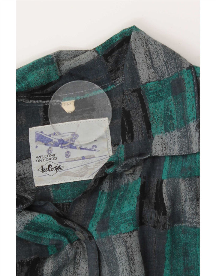Camisa Cooper De Viscosa A Cuadros Azul Mediano Lee Hombre
