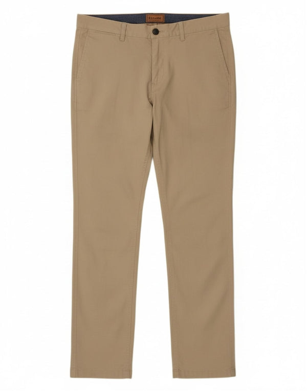 Schoffel Pantalón chino slim para hombre W34 L33 Algodón beige
