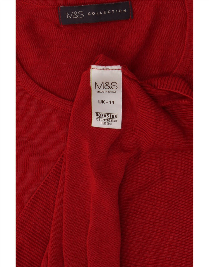 Marks & Spencer - Jersey de cuello redondo para mujer, talla 40, color rojo