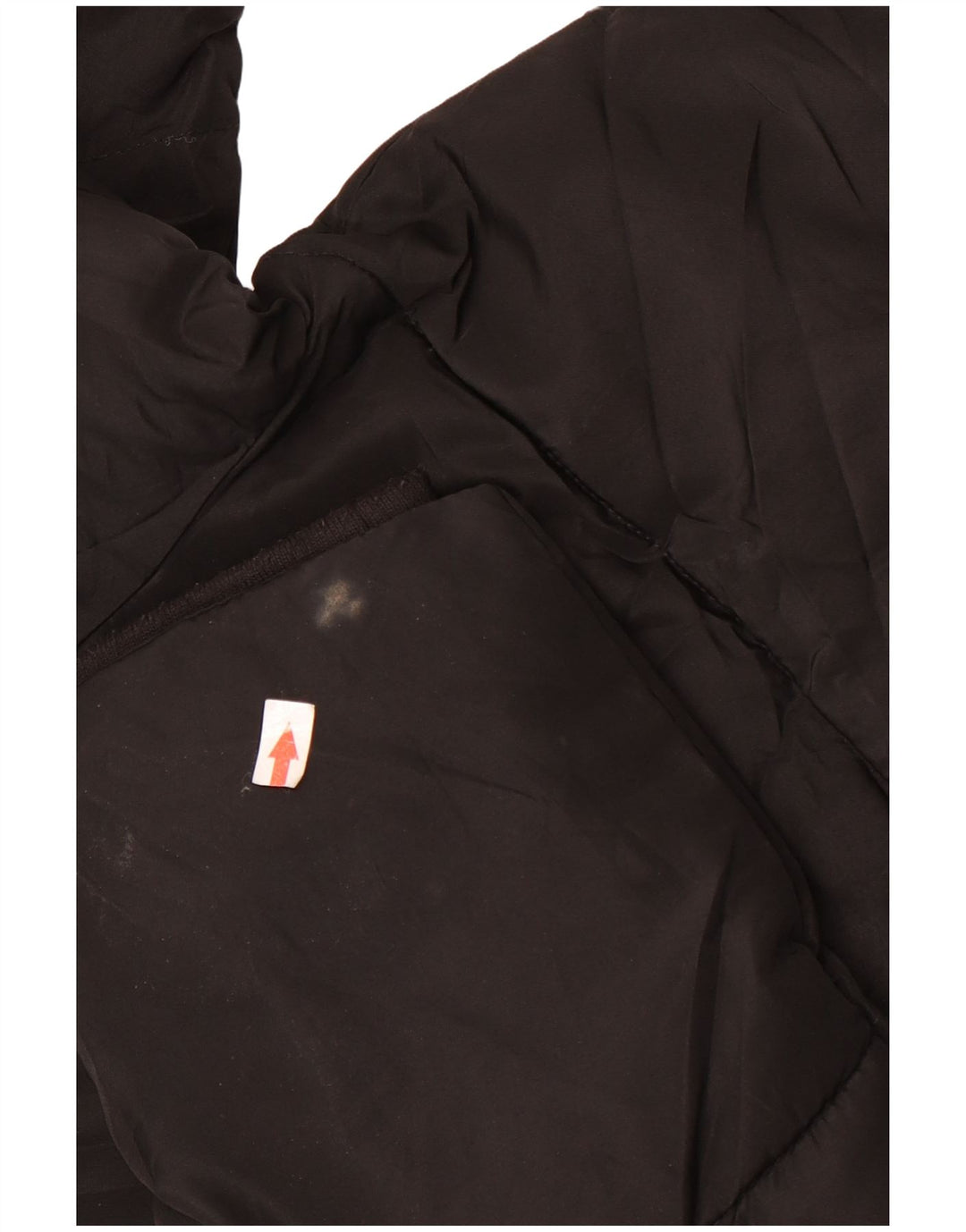 Zara Mujer Chaqueta Acolchada Corta Extragrande Con Capucha UK 10 Small Poliéster Negro