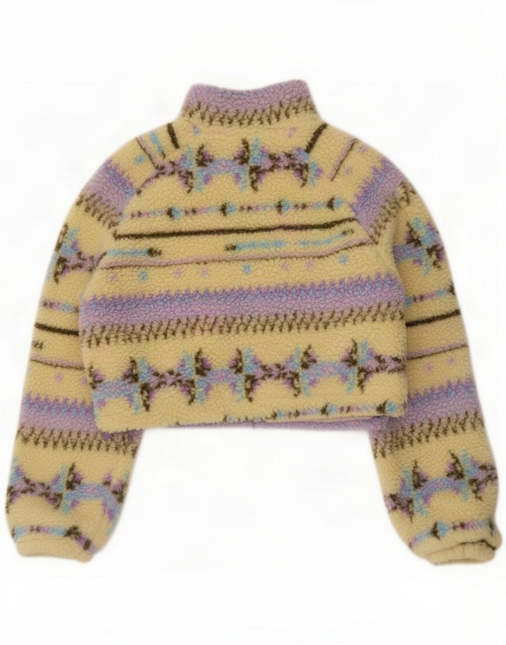 Chaqueta polar corta para mujer Pull & Bear ES 6 XS Multicolor Geométrico