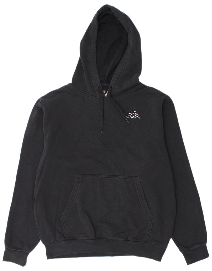KAPPA Hombre Sudadera con Capucha Jumper Medium Negro Algodón