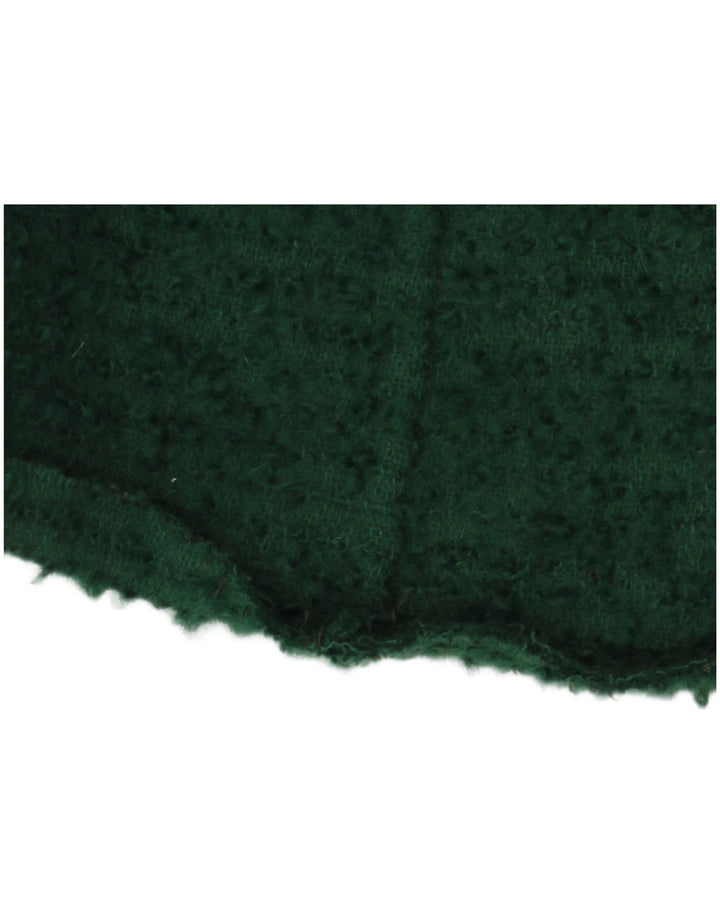 VINTAGE Mujer Abrigo de doble pecho Reino Unido 14 Verde Medio